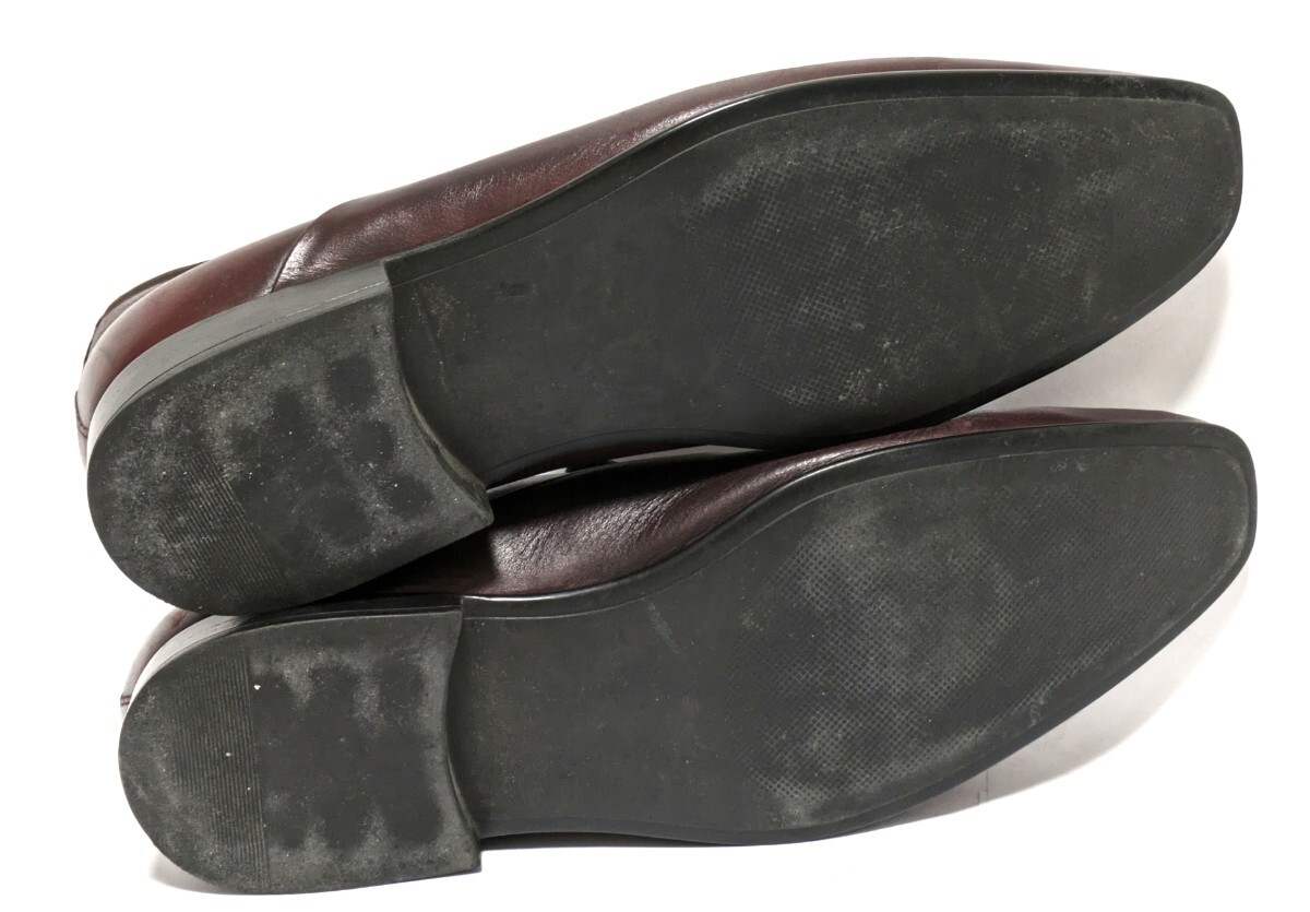 [イタリア製] POLSA 41 25.5cm 本革　ビジネスシューズ　ローファー　メンズ　レザー　革靴　フォーマル　紳士靴　ドレス　送料無料！