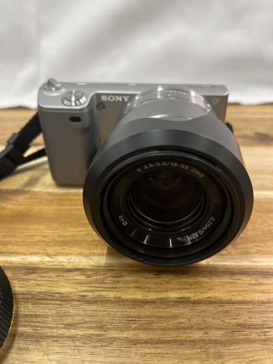 ①SONY ソニー NEX-5 ミラーレス一眼 レンズ付き SEL1855 チャージャーあり バッテリーありの画像5