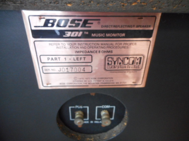 BOSE ボーズ 301 MUSIC MONITOR 2ウェイ・2スピーカー ブックシェルフ型 301MMの画像9