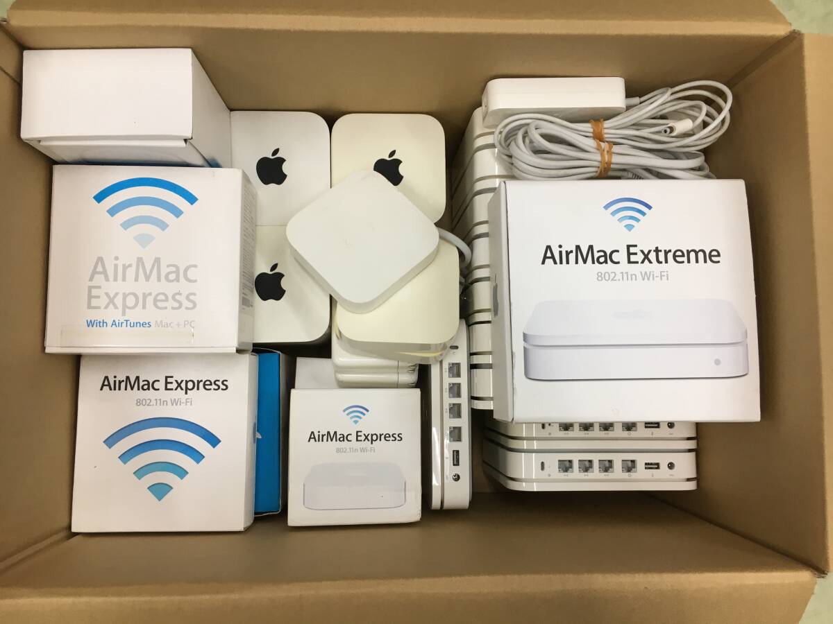  electrification OK* apple AirMac Express 802.11n/AirMac Extreme 802.11n other set sale Junk present condition goods Apple [z9-136/0/0]