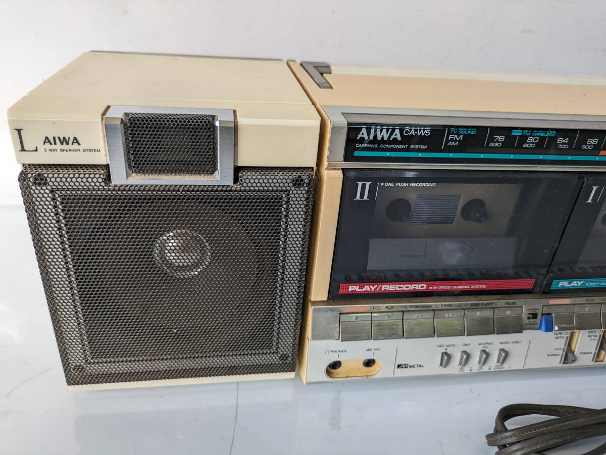 【1497C】ラジカセ CA-W5 AIWA オーディオ 音楽 ジャンク品の画像2