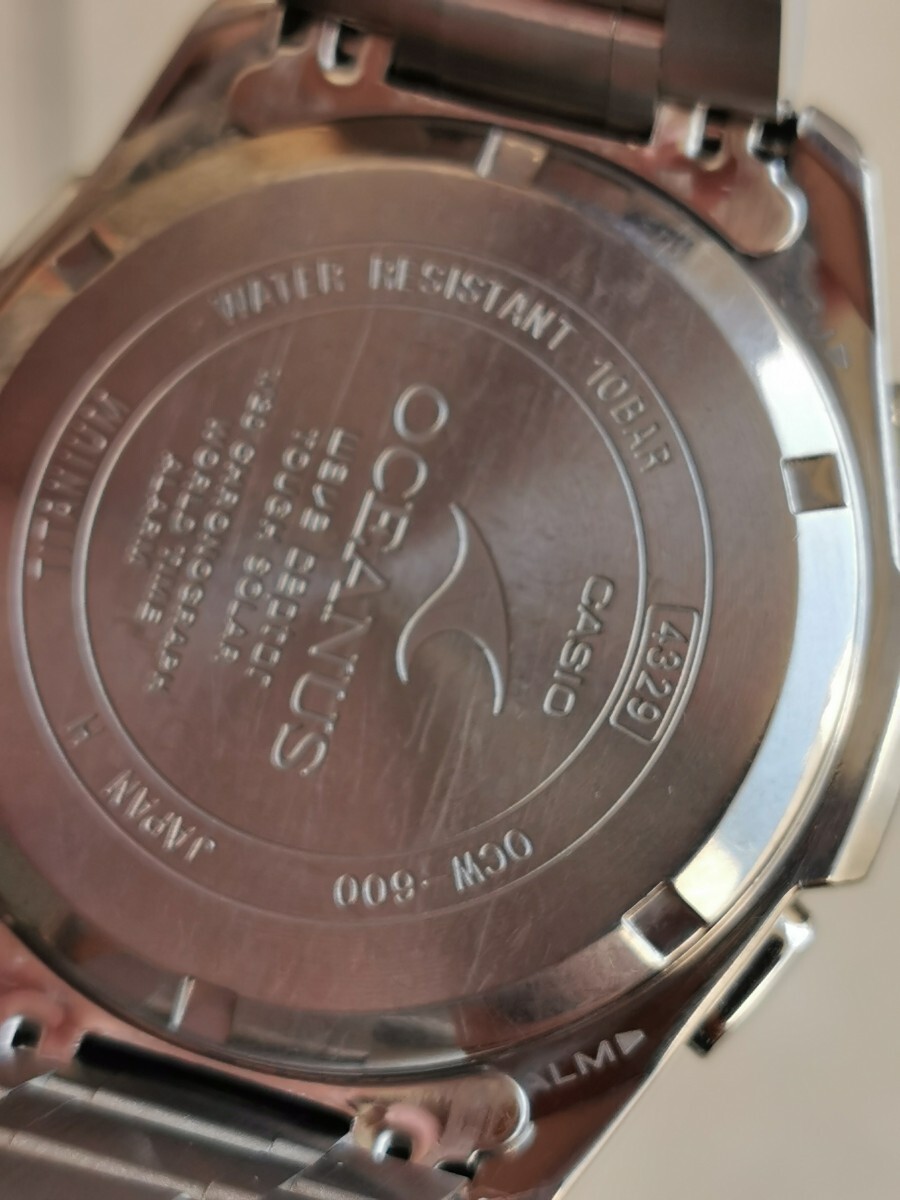 カシオの電波ソーラー腕時計　ベルト社外品_画像9