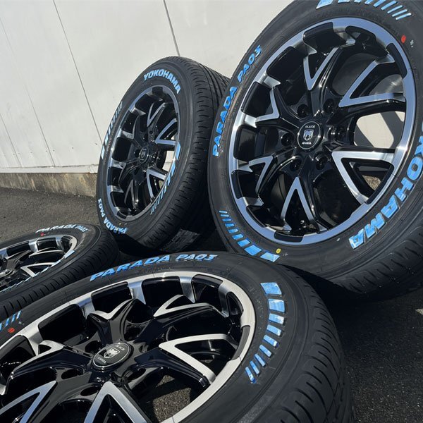 ドレスアップ!! 215/60R17 ハイエース 新品 タイヤホイール4本セット 17インチ 6.5j ホワイトレター 深リム ヨコハマ PARADA PA03_画像3