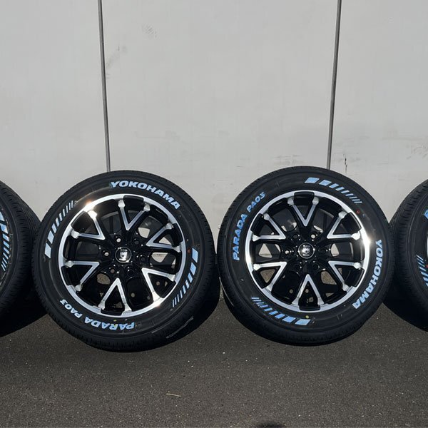 ドレスアップ!! 215/60R17 ハイエース 新品 タイヤホイール4本セット 17インチ 6.5j ホワイトレター 深リム ヨコハマ PARADA PA03_画像5