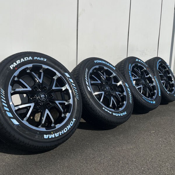 純正車高対応!! 215/60R17 ハイエース 17インチ 6.5j ホワイトレター 深リム 新品 タイヤホイール4本セット ヨコハマ PARADA PA03_画像7