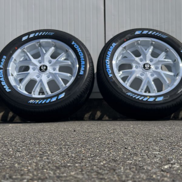 ハイエース 深リム ホワイトレター 17インチ 6.5j 215/60R17 新品 4本セット タイヤホイールセット YOKOHAMA PARADA PA03 ドレスアップ_画像3