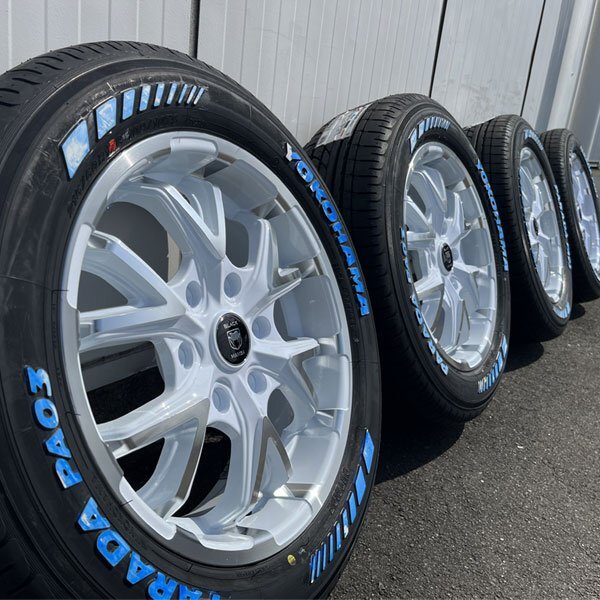 即納可!! ハイエース 深リム ホワイトレター 6.5j 215/60R17 新品 4本セット タイヤホイールセット YOKOHAMA PARADA PA03 ドレスアップ_画像4