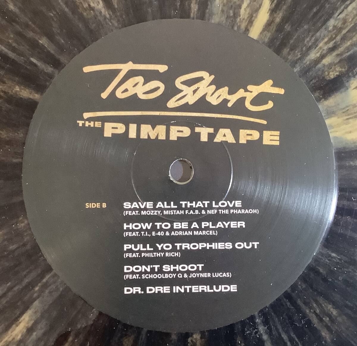 【送料込】【2019 US Original】Too Short - The Pimp Tape 2LP Gold & Black Splatter_画像6