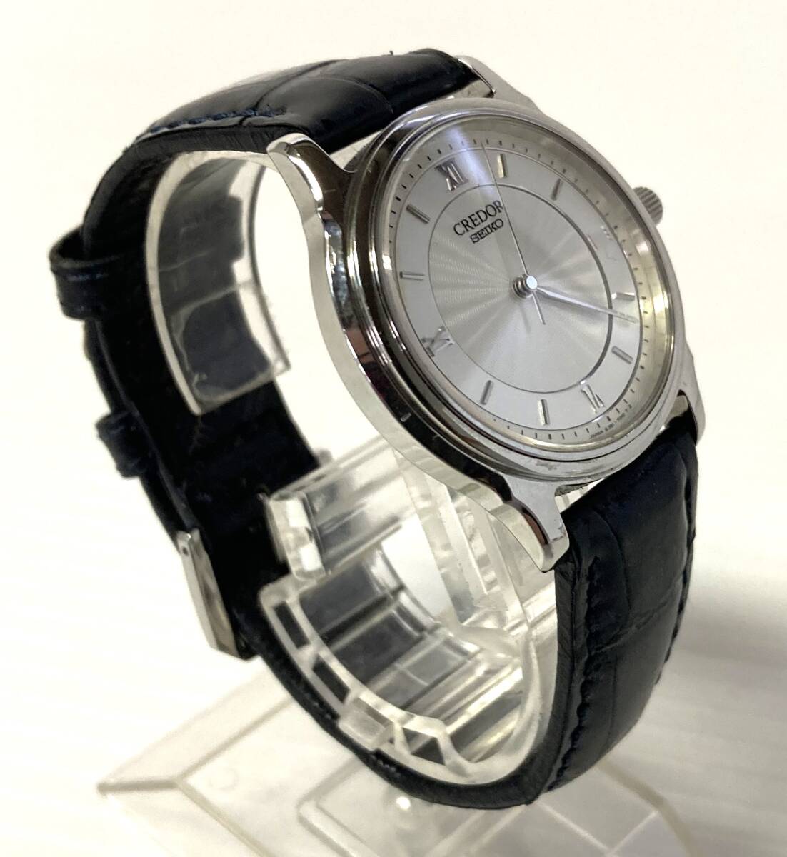 ★☆SEIKO セイコー CREDOR クレドール 腕時計 8J81-7010 電池交換済 可動品 クォーツ 純正ベルト☆★の画像3