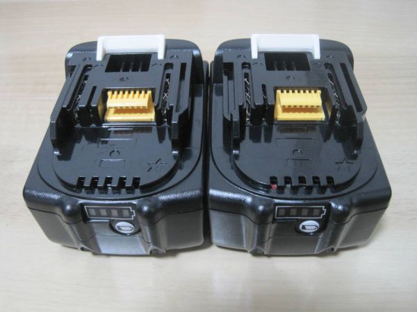 新品2個 マキタ 18V BL1860b 赤ランプ 残量表示 マキタ互換バッテリー 6.0Ah BL1860の画像1