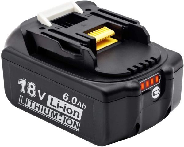 【送料無料・1個】18V BL1860b 残量表示 マキタ 互換 バッテリー 6.0Ah LED残量表示 保証 純正充電器対応 インパクトドライバの画像1