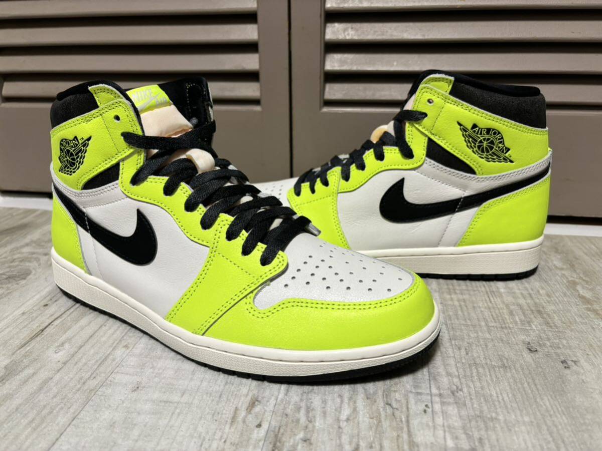 【新品】国内正規品 NIKE AIR JORDAN 1 RETRO HIGH OG VOLT Visionair 28.5cm！ナイキエアジョーダン1ボルトヴィジョネア555088-702SNKRSの画像2