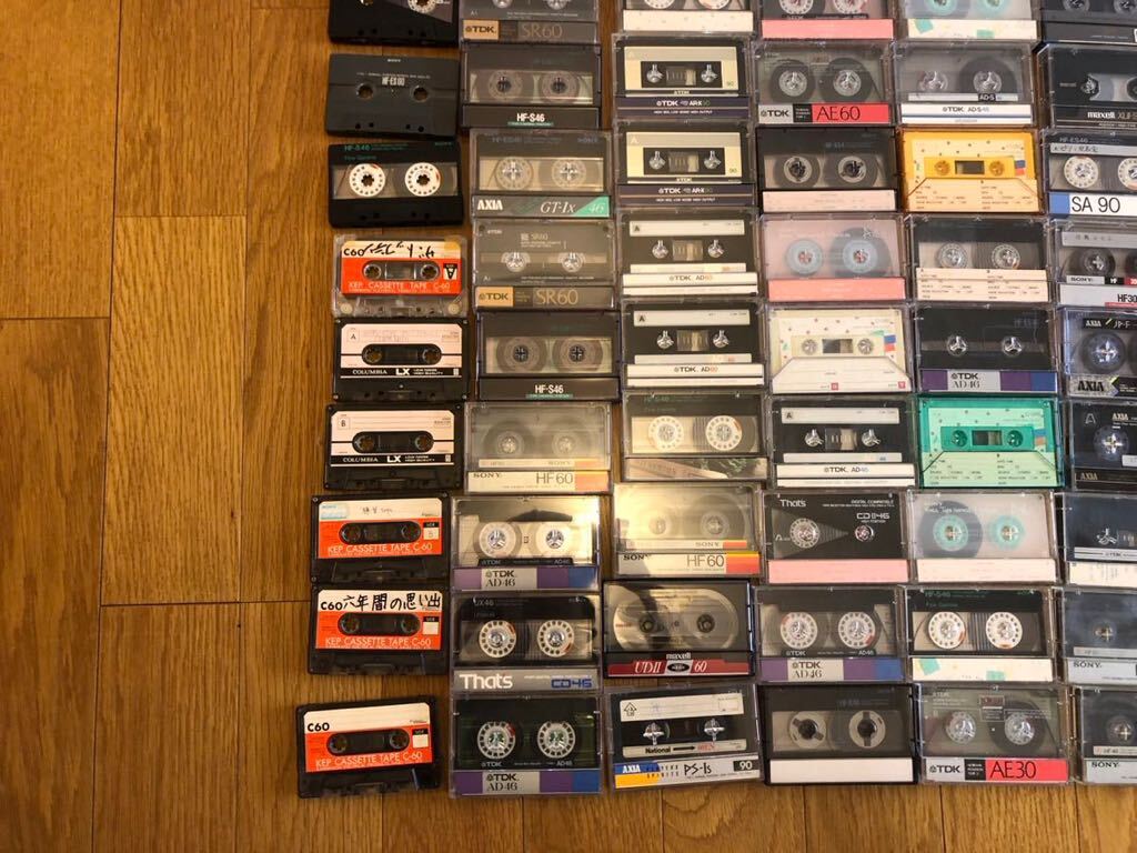 SONY TDK AXIA maxell カセットテープ 184本 まとめて 録音済み ジャンク cassette vintage tape テープ の画像7