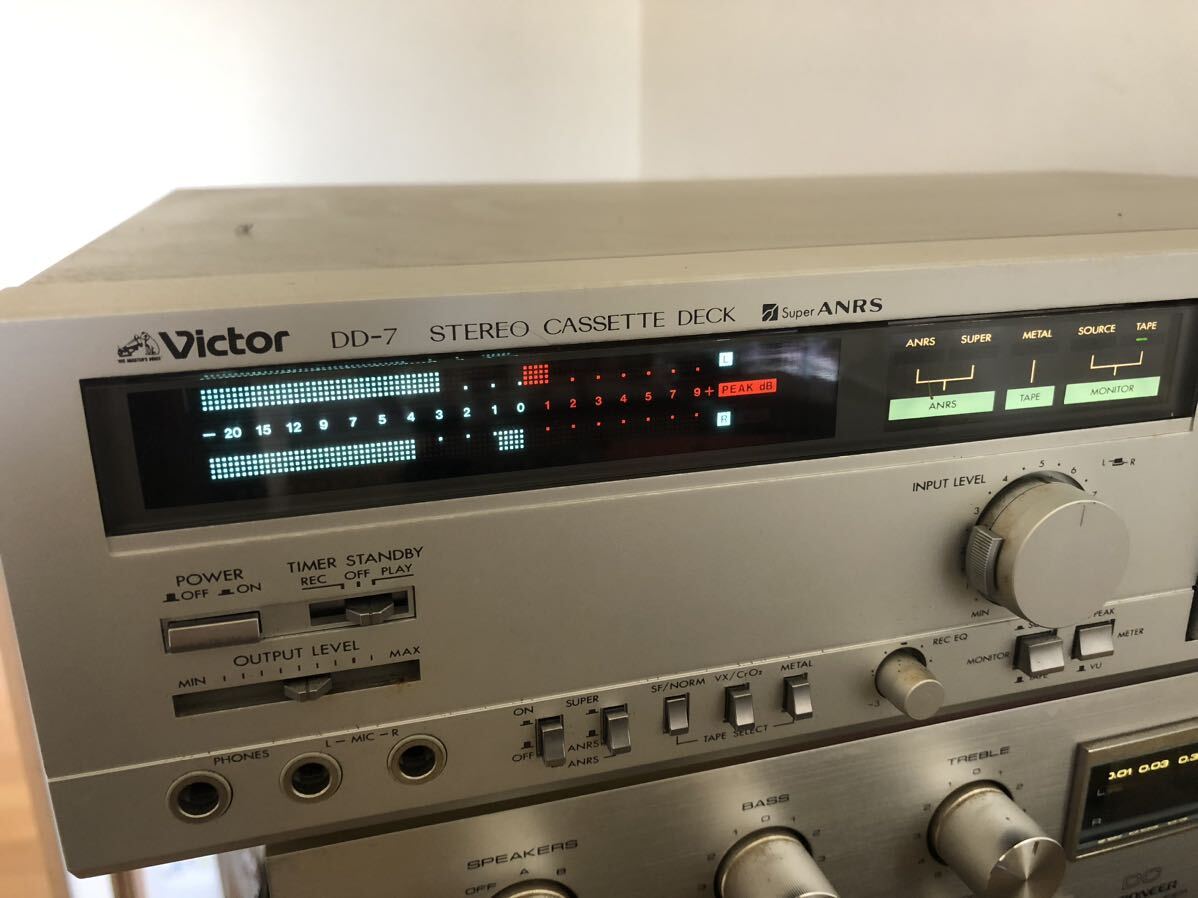 Victor ビクター DD-7 STEREO CASSETTE DECK ステレオカセットデッキ 簡易動作確認済 カセットデッキ テープデッキ tapedeck の画像5