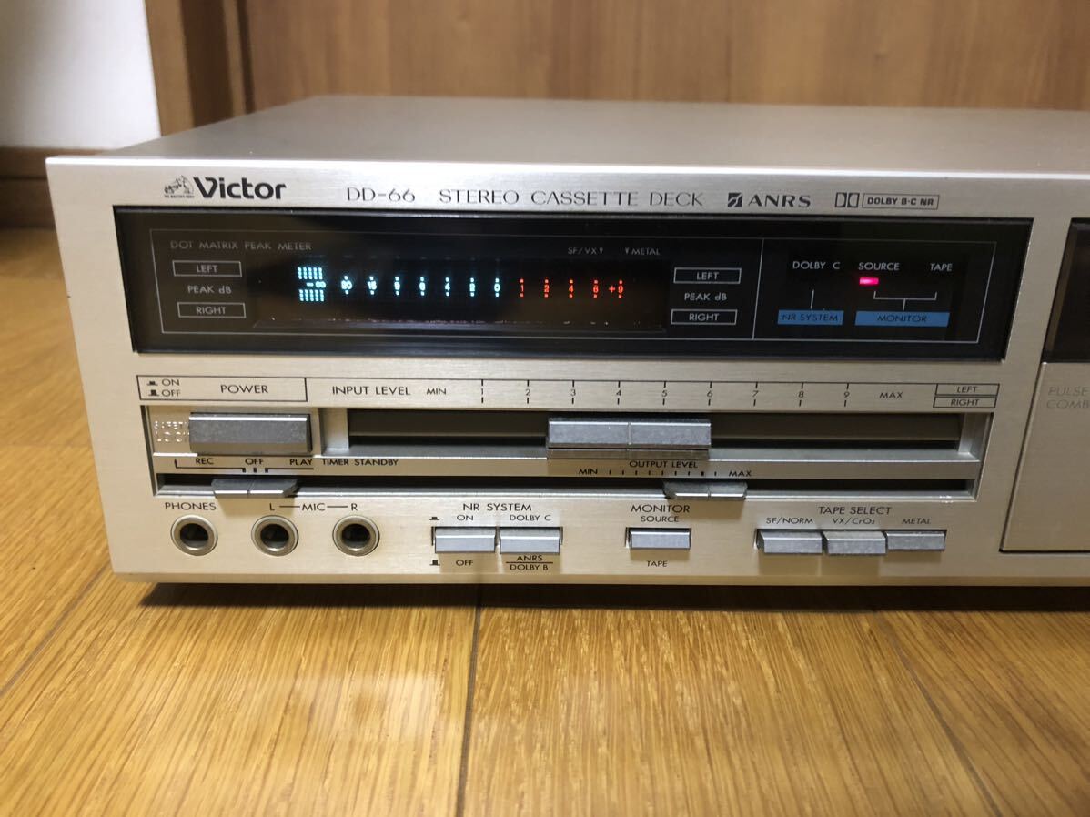 Victor ビクター DD-66 カセットデッキ ジャンク カセットテープデッキ オーディオ機器 ステレオ テープデッキ tape deck cassette の画像2