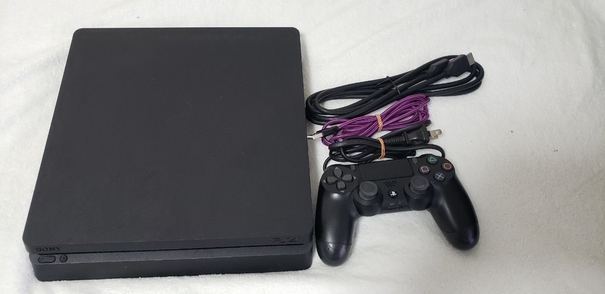 【中古】SONY PlayStation4 PS4 本体 ジェット・ブラック SSD480GB CUH-2200A 動作確認済 初期化済_画像1