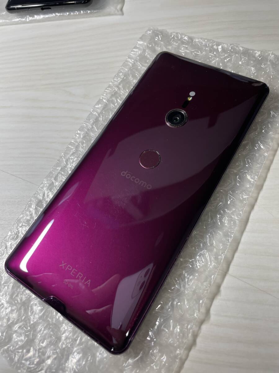 ◯判定 SIMフリー SO-01L ボルドーレッド XPERIA XZ3 SIMロック解除済みの画像2