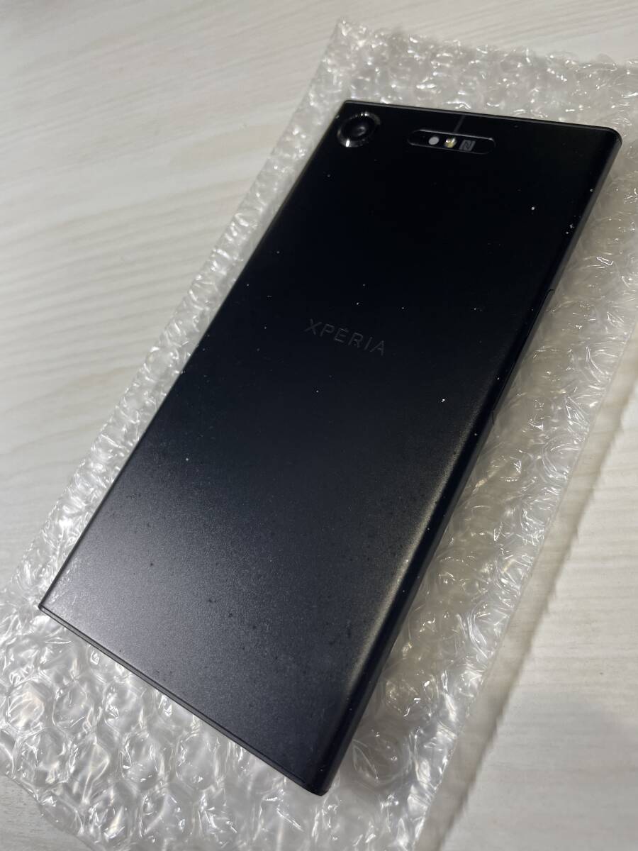 ◯判定 画面美品 SIMフリー 701SO ブラック XPERIA XZ1 SIMロック解除済みの画像2