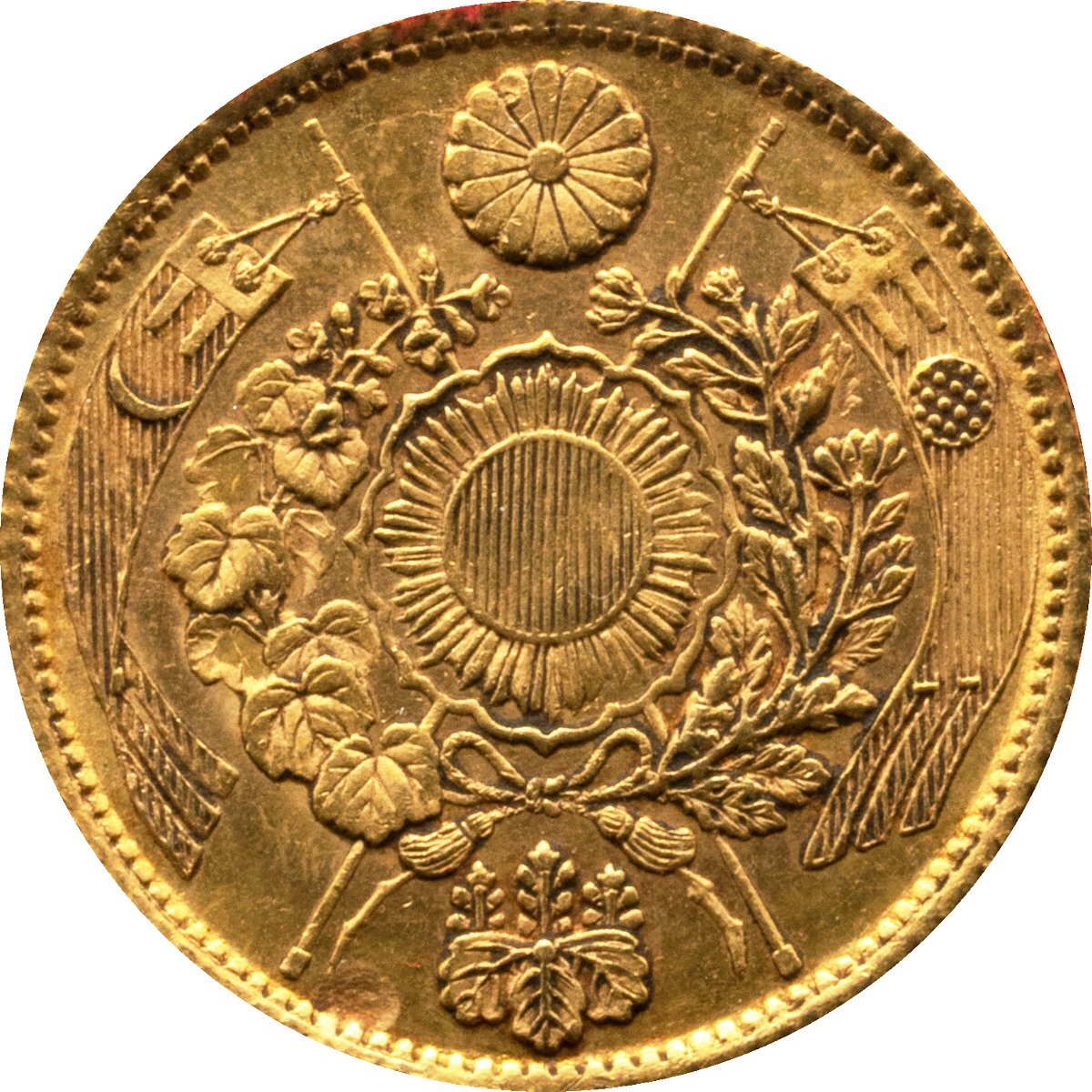旧2円金貨　明治3年(1870)　極美品～未使用品　財務・美品A_画像3