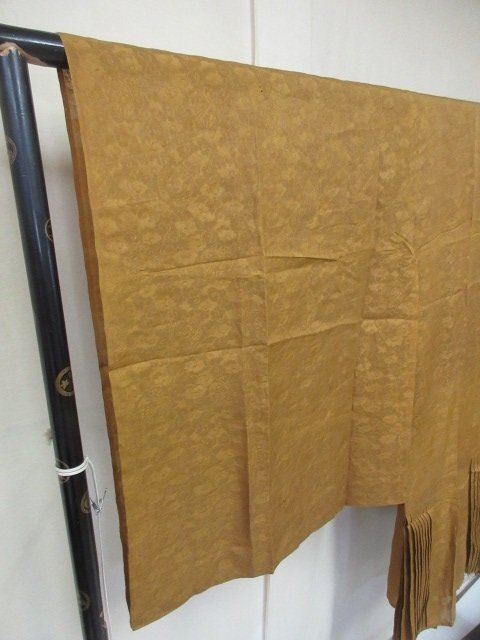 1円 良品 正絹 法衣 色衣 御祭服 大師衣 神主 神官 衣装 堂丸舎 法衣店 京都 装束 お寺 神社 無地 身丈120cm ◆逸品◆【夢職】★★★★_画像4