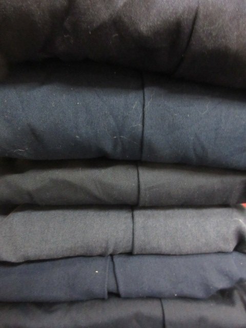  used hakama .. tree cotton remake horse riding hakama navy blue kendo archery 6 sheets set sale Japanese clothes Japanese clothes .. old tea .[ dream job ]***