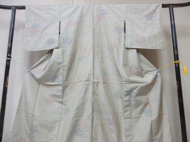 1円 良品 正絹 着物 紬 紅葉 楓 草花 高級 袷 着物 身丈149cm 裄63cm ◆逸品◆【夢職】★★★★の画像4