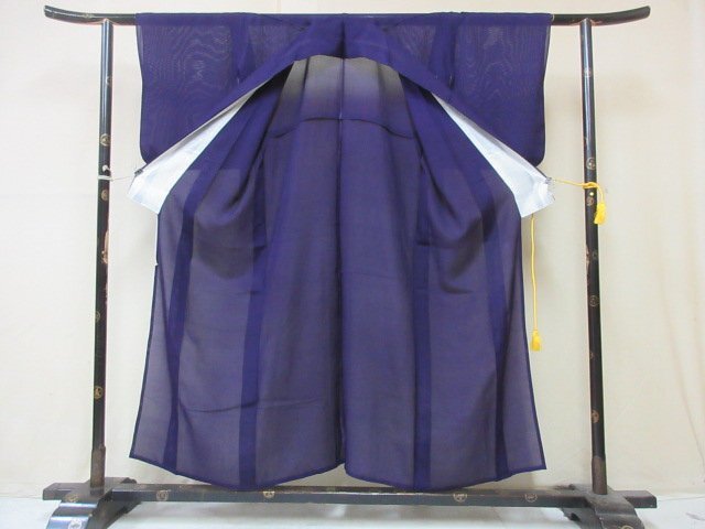 1 jpy superior article silk kimono ... Japanese clothes undecorated fabric . none purple formal stylish single . length 140cm.66cm[ dream job ]***