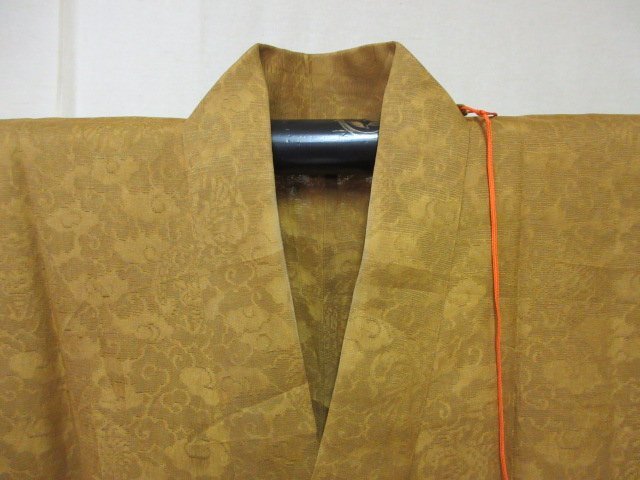 1円 良品 正絹 法衣 色衣 御祭服 大師衣 神主 神官 衣装 堂丸舎 法衣店 京都 装束 お寺 神社 無地 身丈120cm ◆逸品◆【夢職】★★★★_画像3