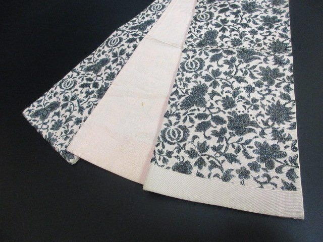 1 jpy superior article silk hanhaba obi antique olientaru.. flower Tang . lovely high class small double-woven obi stylish kimono small articles length 304cm[ dream job ]***