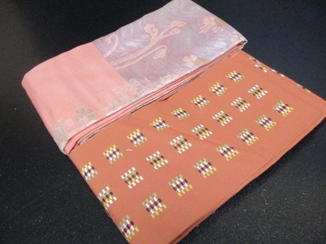  used hanhaba obi remake silk .. antique pretty various embroidery obi ground together 10ps.@ kimono small articles cloth bag kimono [ dream job ]**