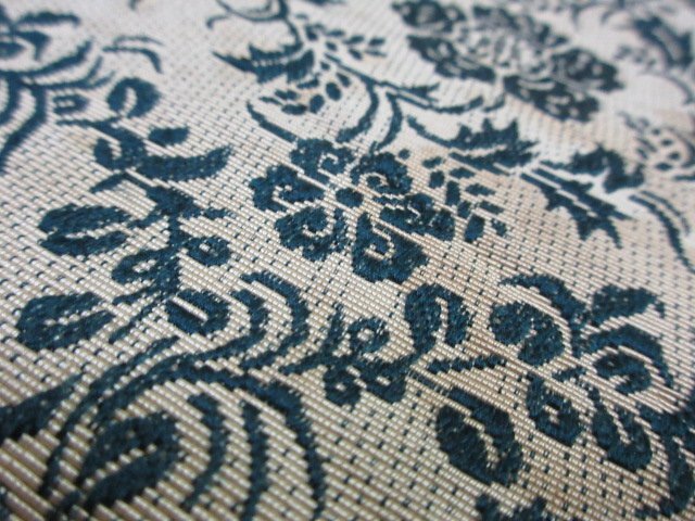 1 иен б/у натуральный шелк Nagoya obi obi земля ткань японский костюм японская одежда античный olientaru.. цветок Tang . цветок черепаха . модный длина 374cm[ сон работа ]***
