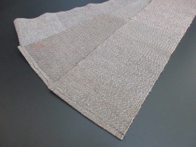 1 jpy superior article silk hanhaba obi .. pongee genuine cotton flat woven antique Taisho ... quiet high class stylish kimono small articles length 302cm[ dream job ]***