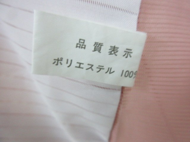 1円 良品 化繊 着物 洗える 絽 小紋 桃色 草花 植物 おしゃれ 高級 単衣 身丈143cm 裄65cm【夢職】★★★_画像10