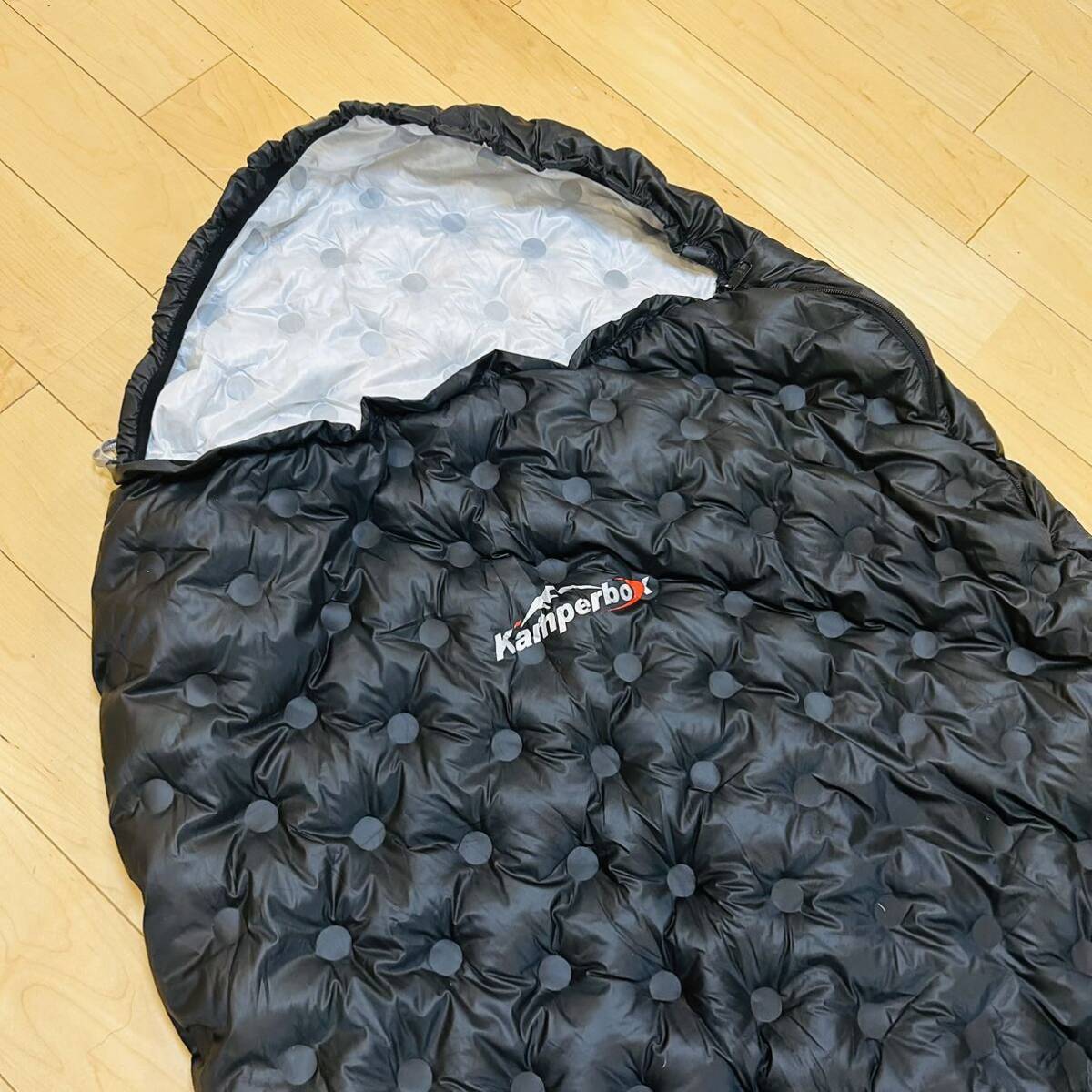 KAMPERBOX最高品質 極細500gアヒルダウン マミー型寝袋 シュラフ厚暖撥水 0-5℃ アウトドア キャンプ 野外登山 車中泊 210x75cm 910g_画像4