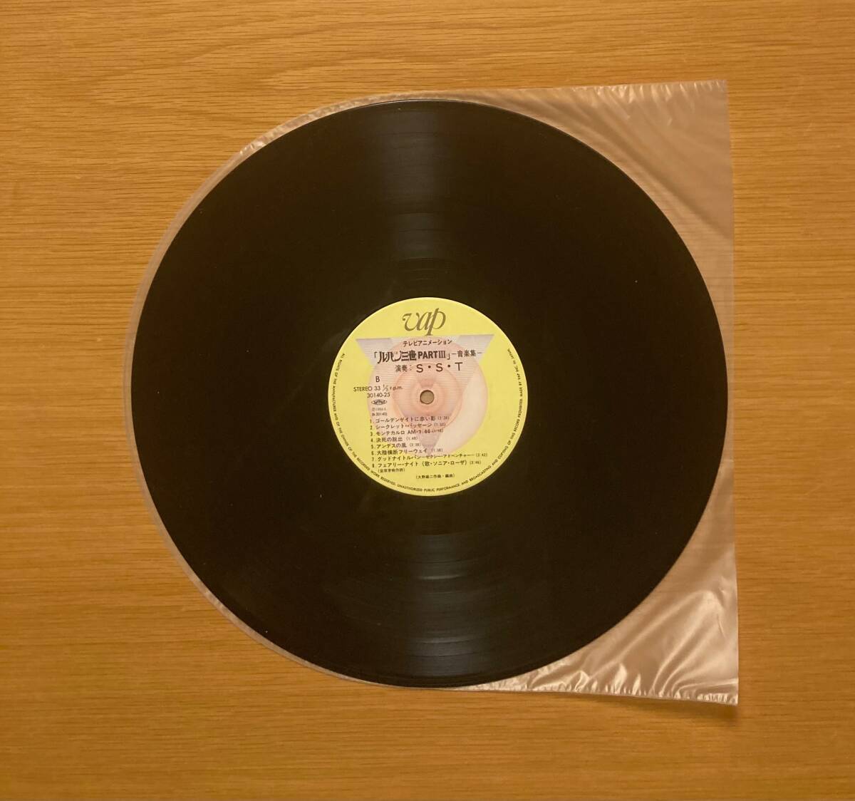 LPレコード　ルパン三世 PARTⅢ 音楽集　オリジナル盤　大野雄二　モンキーパンチ表紙イラスト　1984年　美盤_B面