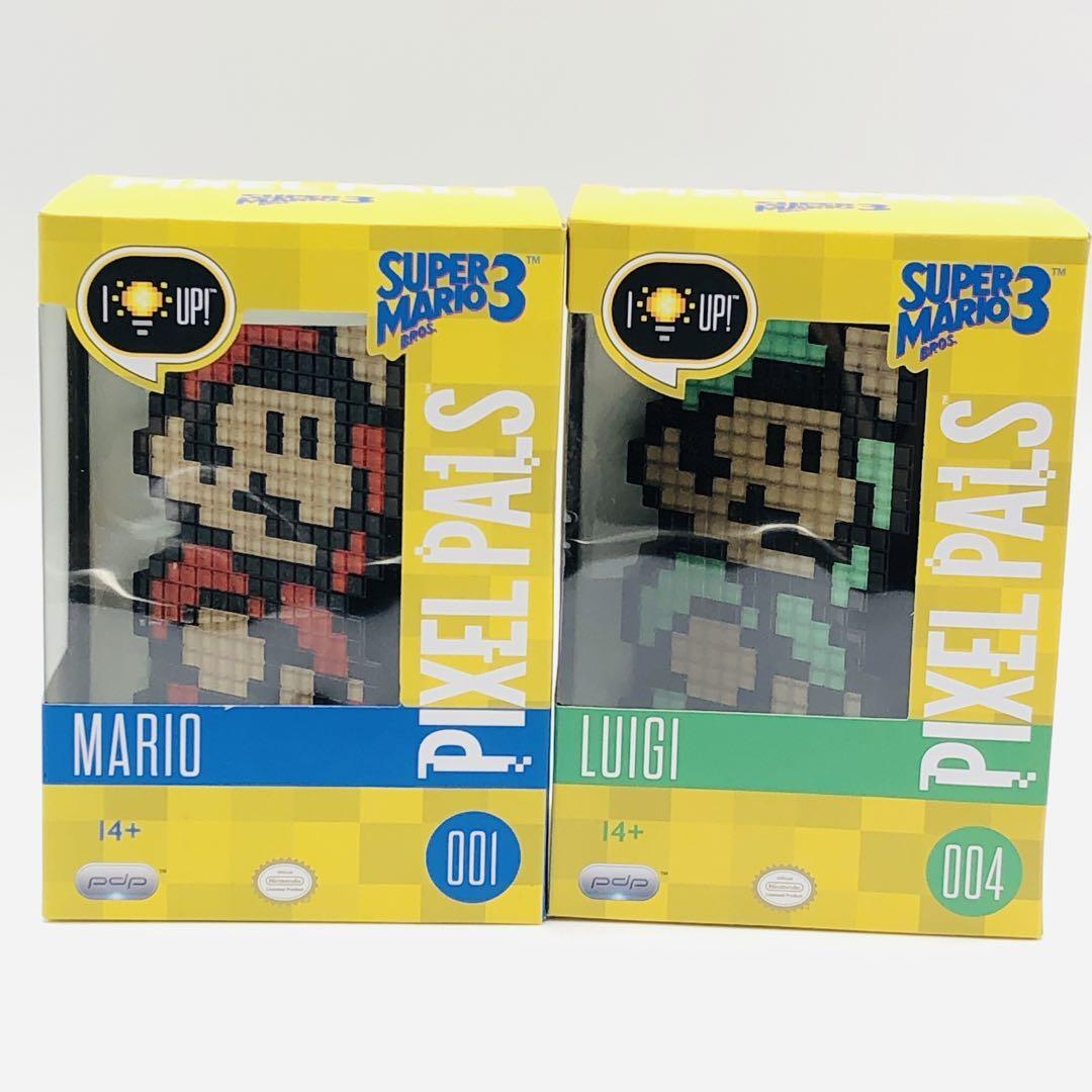 PIXEL PALS マリオ・ルイージ 2個セット ドット LED ライト ピクセルパルス
