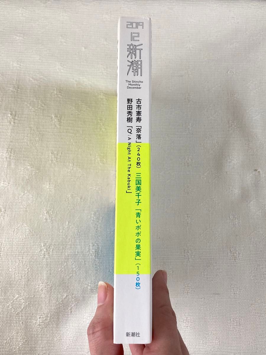 新潮 2019 12月 Q 野田秀樹 奈落 古市憲寿 青いポポの果実 三国美千子