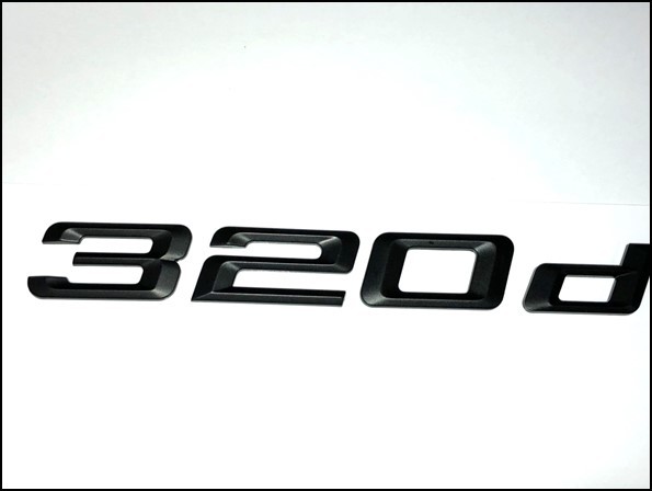 ★即決即納 BMW リアトランクエンブレム 320d マットブラック 艶なし 黒 F30F31F34G20G21GT 3シリーズ セダン ツーリング グランツーリスモ_画像2