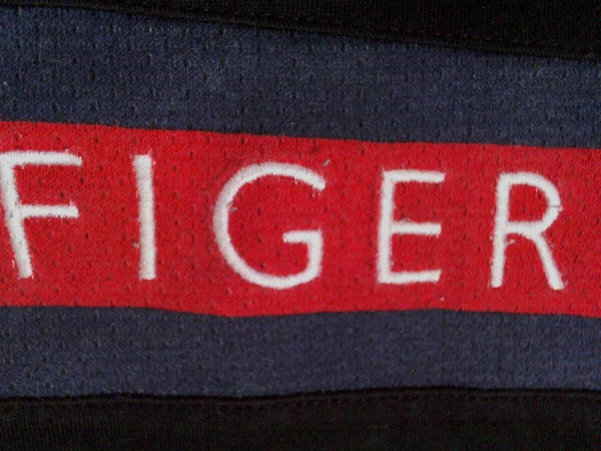 ☆トミーヒルフィガー 【TOMMY HILFIGER】ロゴ クルーネック半袖シャツ コットンＴシャツ M 黒 ブラック の画像9