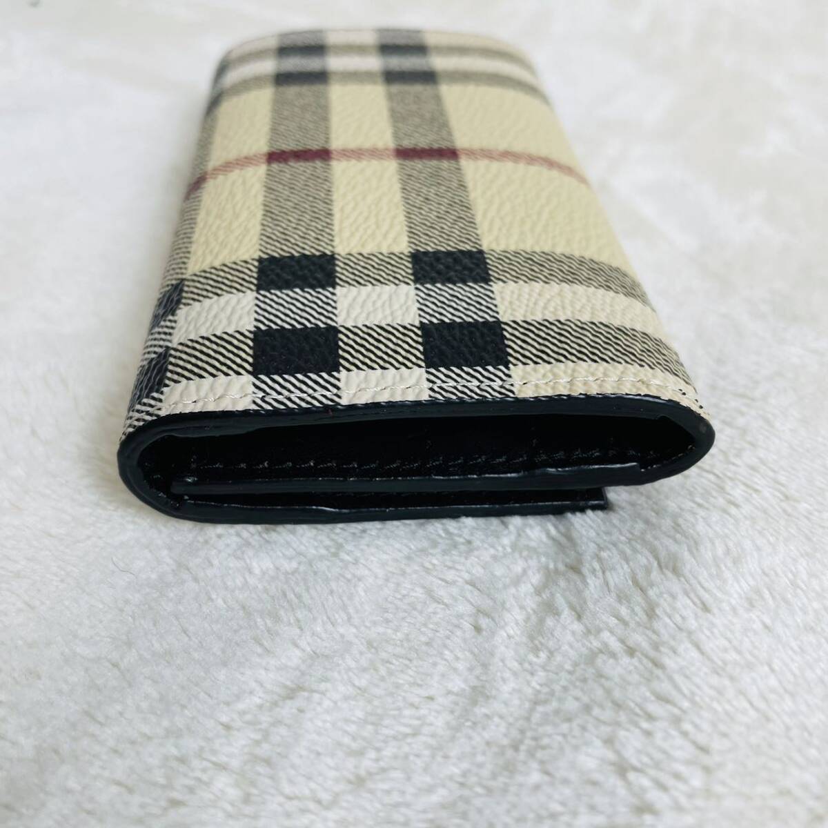 【美品】BURBERRY バーバリー ノバチェック PVC 6連 キーケース 鍵入れ お札いれ　メンズ レディース ベージュ系