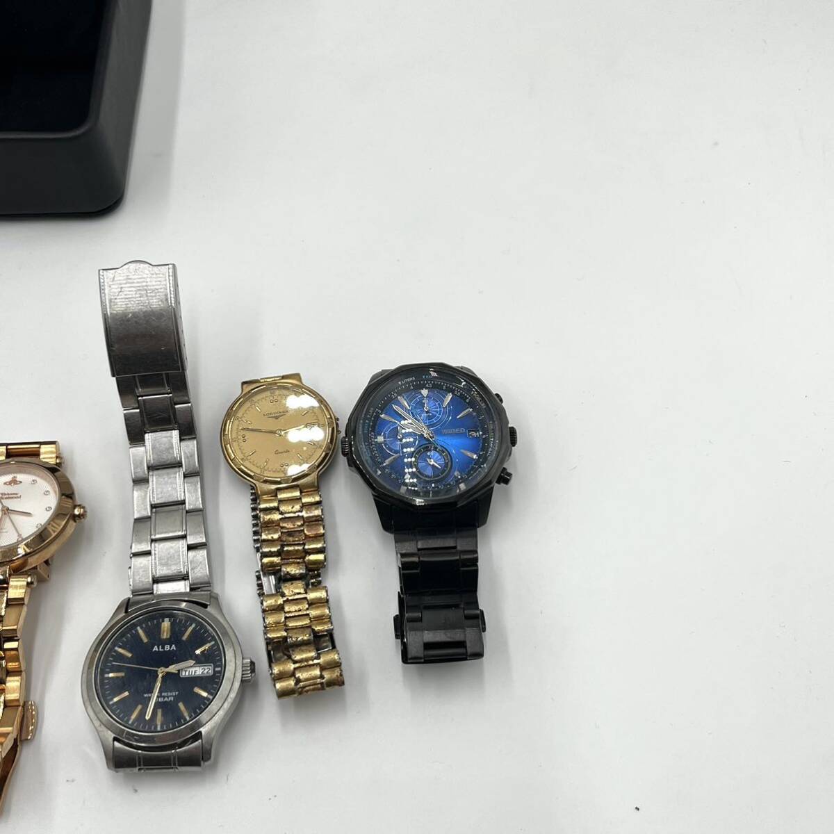 1円 ブランド 腕時計 まとめ売り 8本 FENDI Vivienne Westwood SEIKO DOLCE LONGINES GSX バットマン タグ付き 他 稼働品ありの画像8