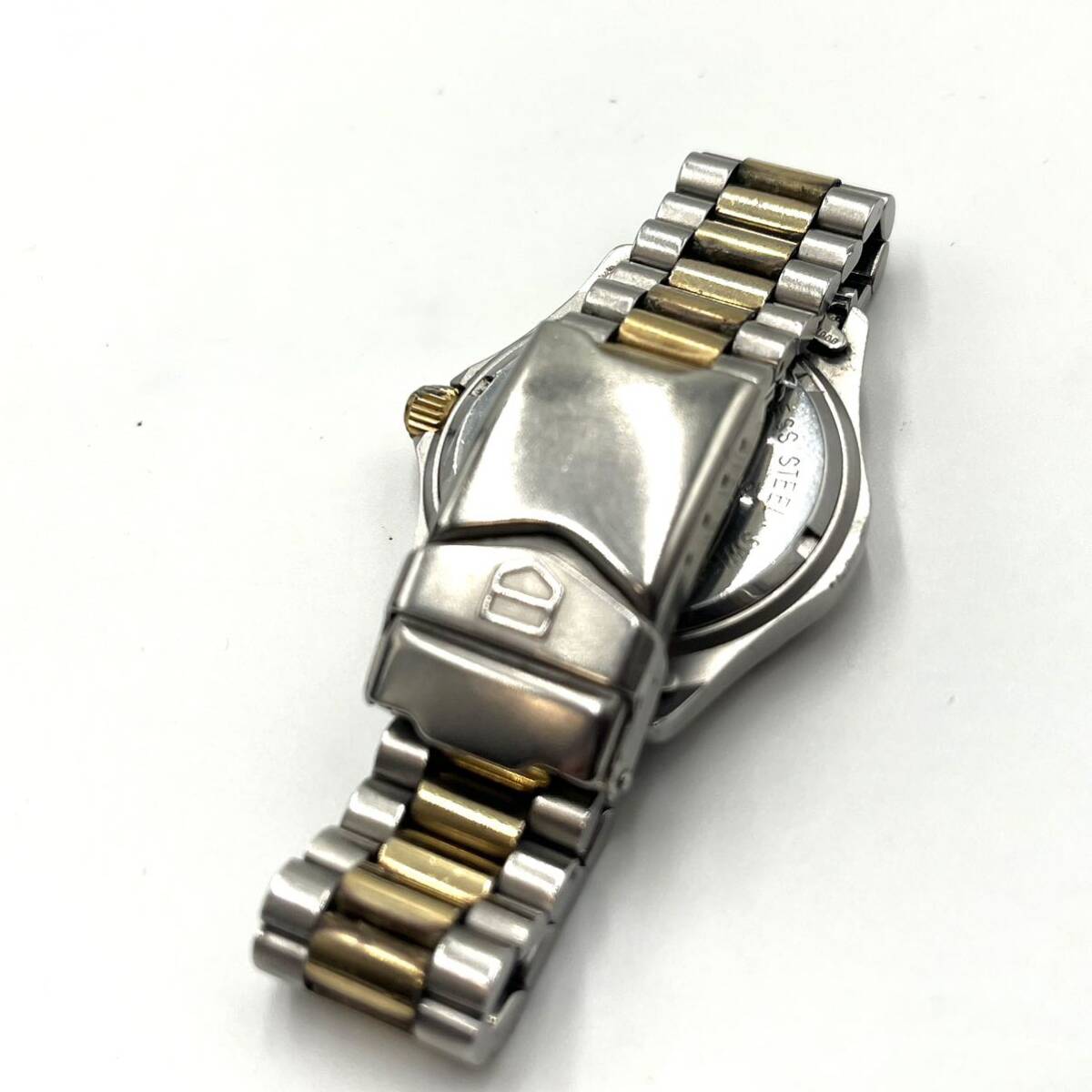 1円 稼働 タグホイヤー TAG HEUER 腕時計 クオーツ デイト ゴールド シルバー メンズ レディース 200m セル セナ 防水 ダイバー 回転ベゼルの画像5