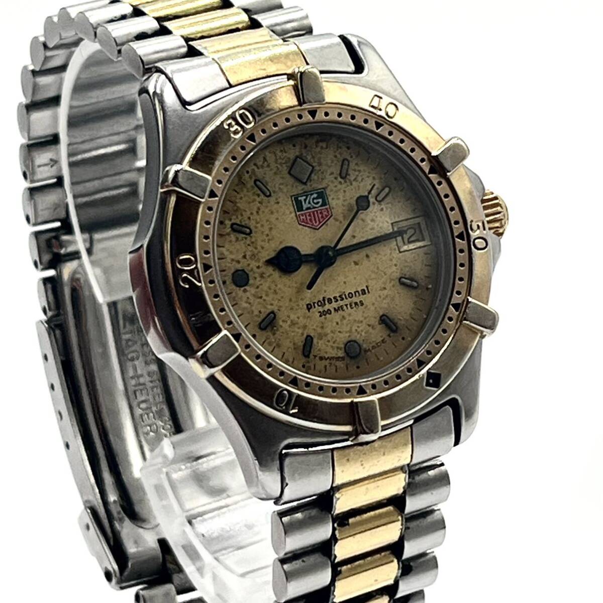 1 jpy TAG HEUER TAG Heuer Professional 200M Date quartz wristwatch men's lady's rotation bezel diver 