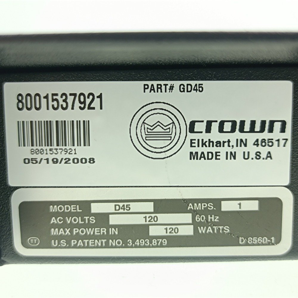 AMCRONamk long CROWN Crown усилитель мощности D-45 основной профессиональный электризация запись радиовещание Spee Car Audio звук оборудование б/у 