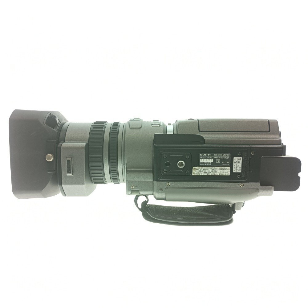SONY ソニー デジタルビデオカメラ DCR-VX2100 DVテープ 通電 充電器付属 ハンディカム ダビング 当時物 アンティーク 現状品 中古_画像7