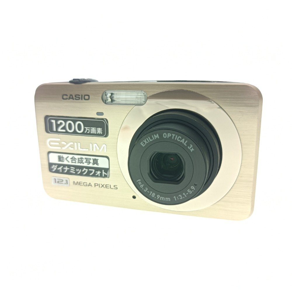 CASIO カシオ EXILM EX-Z90 コンパクトデジタルカメラ ゴールド バッテリー 充電器付 平成 レトロ コンデジ 光学機器 家電 中古の画像2