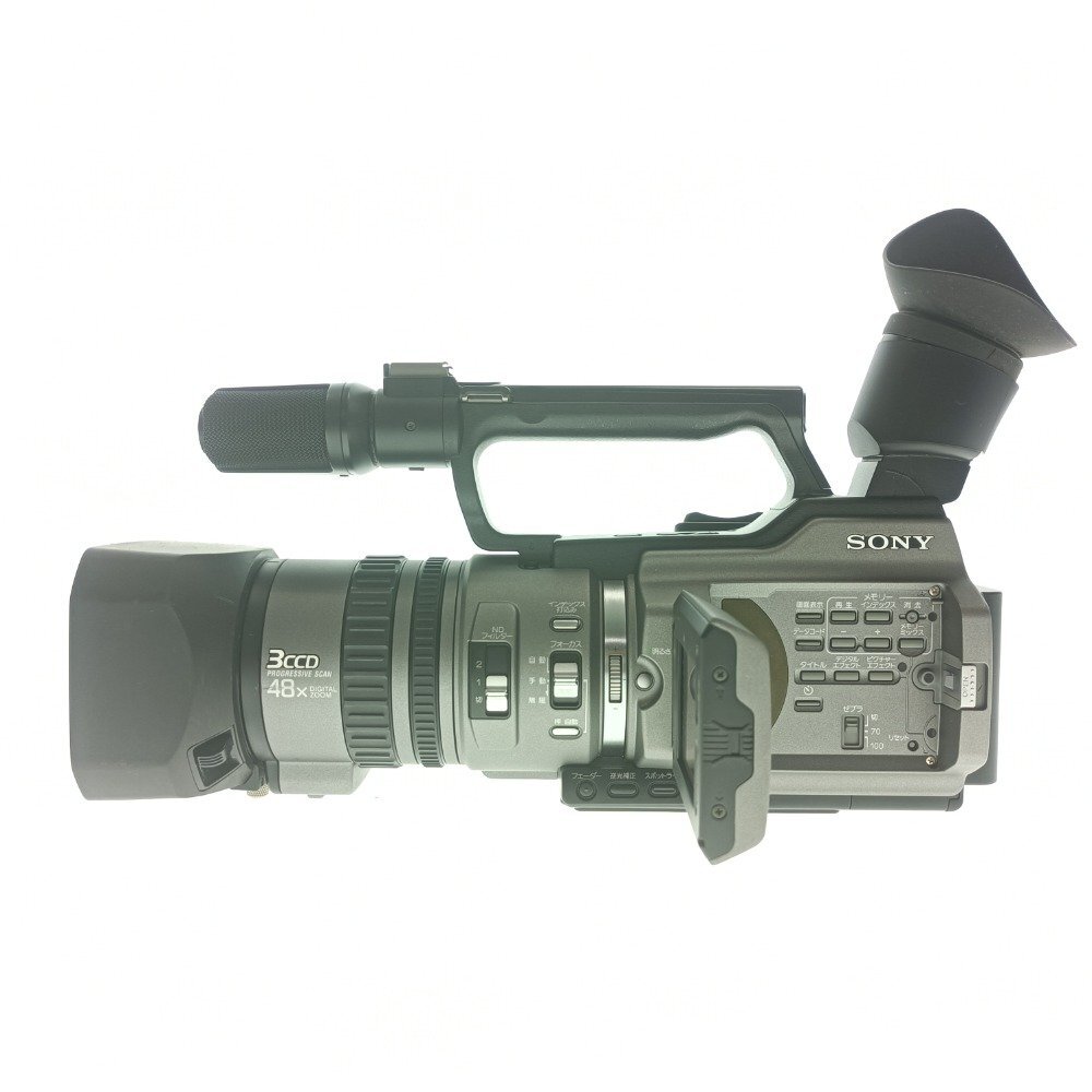 SONY ソニー デジタルビデオカメラ DCR-VX2100 DVテープ 通電 充電器付属 ハンディカム ダビング 当時物 アンティーク 現状品 中古_画像3