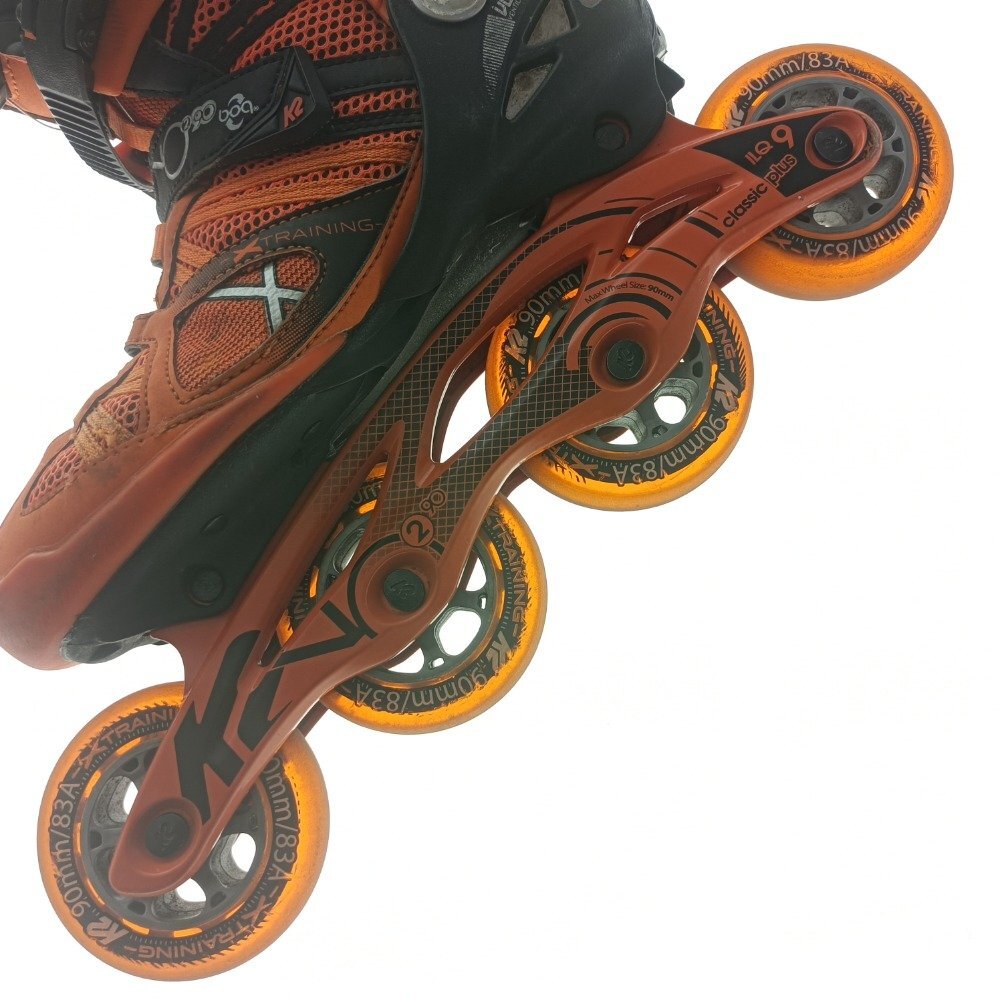 K2 ケーツー インラインスケート VO2 90 Boa M 25 オレンジ/ブラック メンズ エントリーモデル Skate スポーツ レジャー用品 中古_画像6