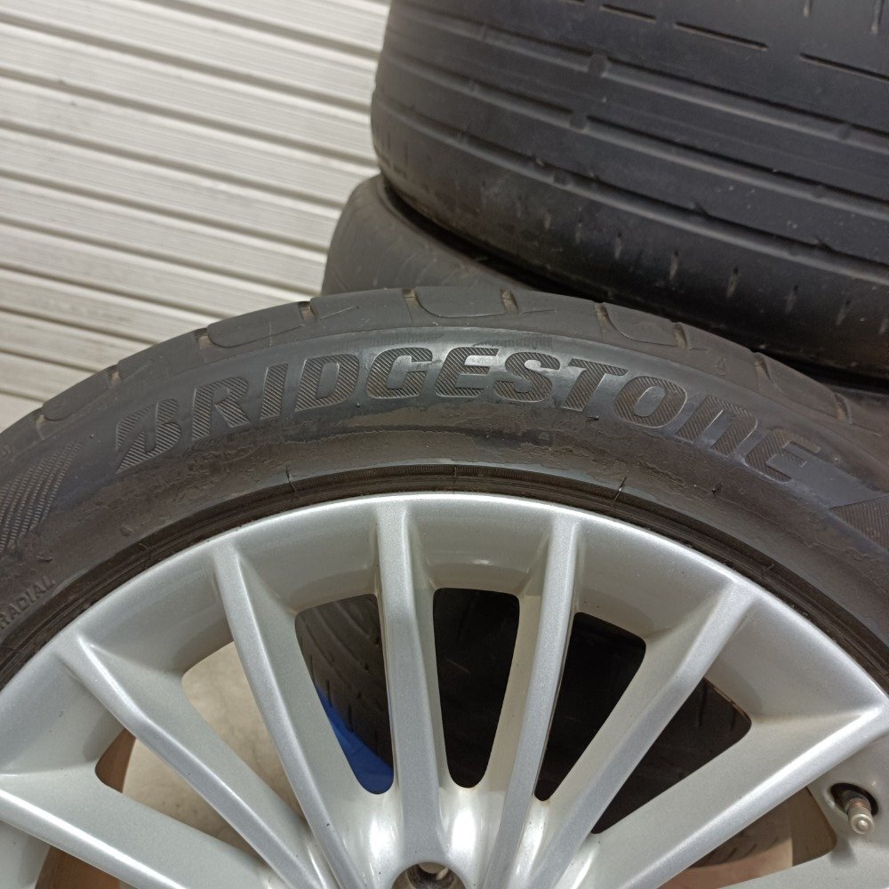 BMW F30(F31) 純正17インチ ホイール 225/50 R17 サマータイヤ付 4本セット ビーエム 3シリーズ 320 5穴 自動車用品 まとめ売 中古_画像9