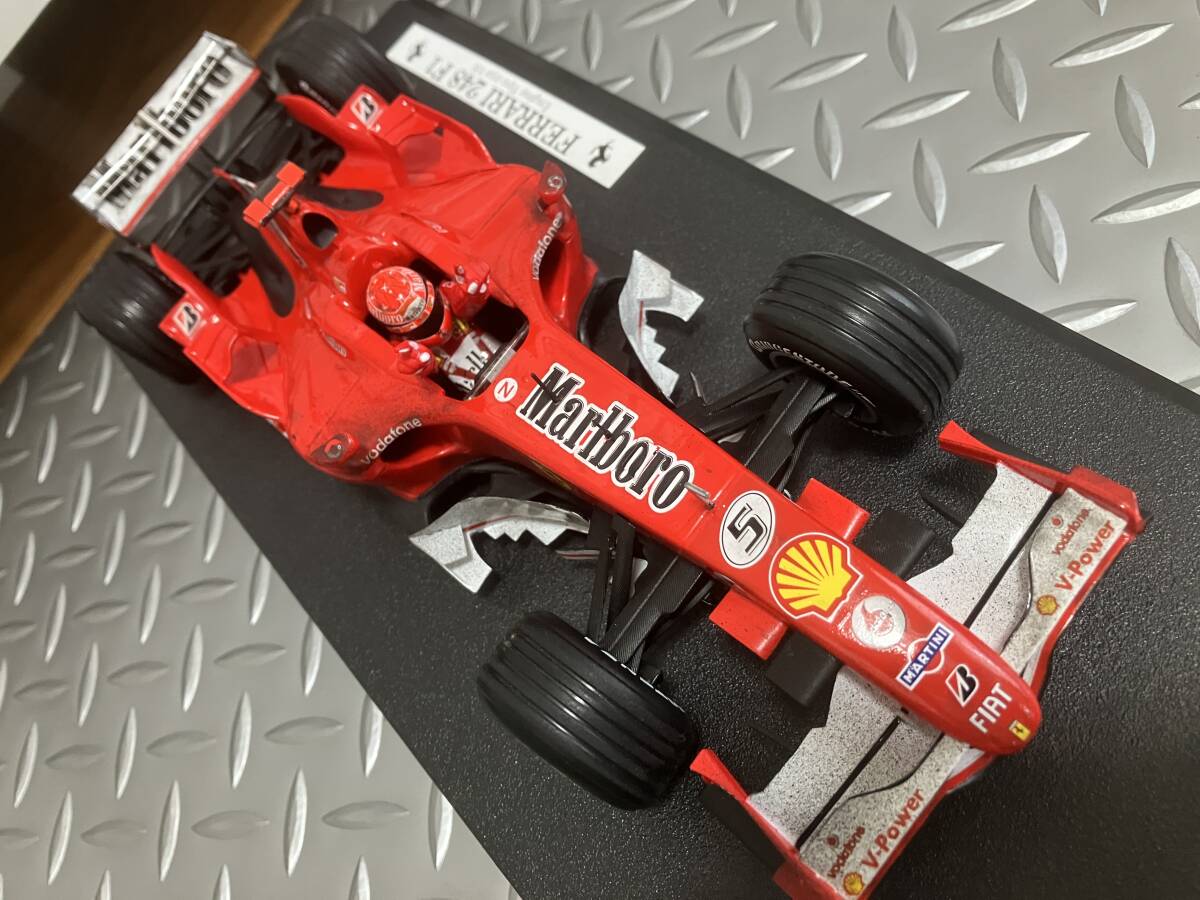 激レア HW 1/18 フェラーリ F248 マルボロ タバコ仕様【M.シューマッハ優勝の瞬間】ウェザリングver.の画像7